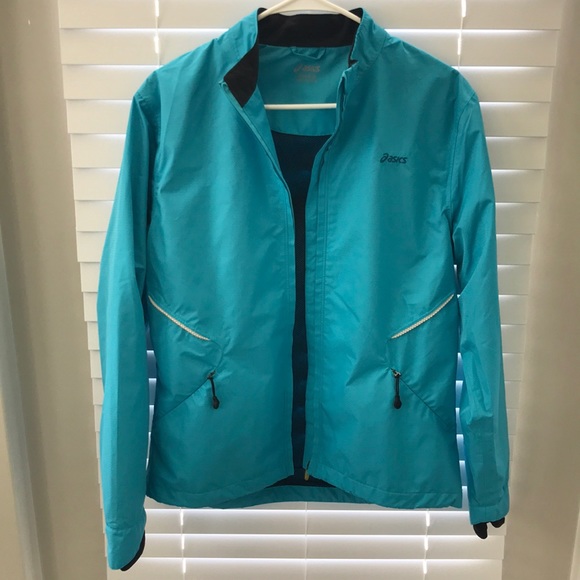 Asics Jackets & Blazers - Asics Full zip Lightweight Rain/Windbreaker Jacket Sky Blue Size M